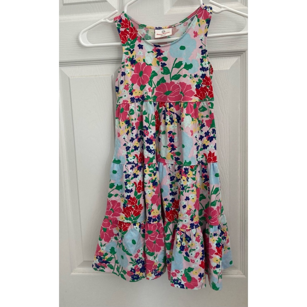 Hanna Andersson Power Twirl Racerback Sundress size 110- 5 years. Pink Floral.